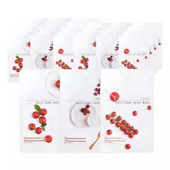 Eunyul Apple Shea Butter Tomato Тканевая маска для ежедневного ухода 22 мл * 30 шт.