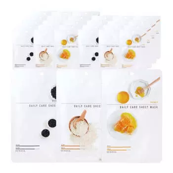 Eunyul Black Bean Rice Honey Тканевая маска для ежедневного ухода 22 мл * 30 шт.