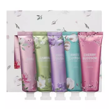 Eunyul Flower Rose White Musk Cherry Blossom Jasmine White Cotton Cream Hand Cream 5 Pieces Set