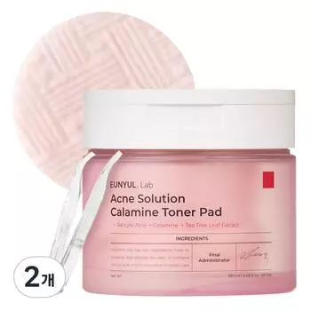 Eunyul Lab Acne Solution Calamine Toner Pads 180 мл, 60 шт., 2 шт.