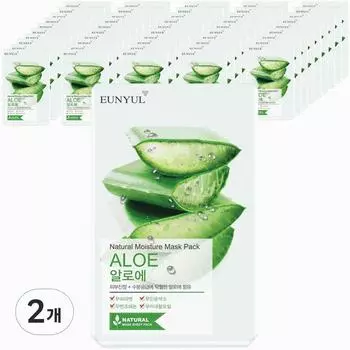 Eunyul Natural Aloe Mask Pack, 50 упаковок, 2 упаковки