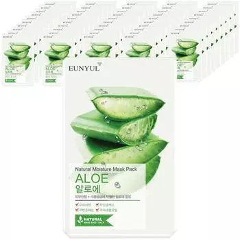 Eunyul Natural Aloe Mask Pack, 50 упаковок, 1 упаковка