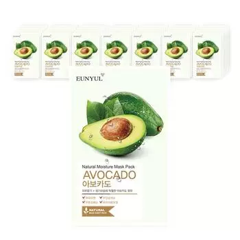 Eunyul Natural Avocado Mask Pack, 1 упаковка, 50 штук