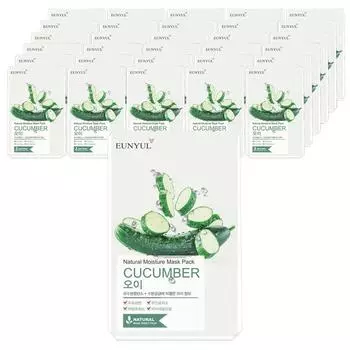 Eunyul Natural Cucumber Mask Pack, 50 упаковок, 1 упаковка