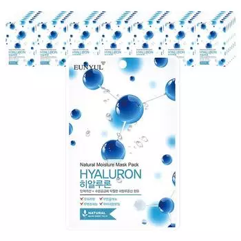 Eunyul Natural Hyaluronic Mask Pack, 1 упаковка, 50 штук