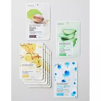 Eunyul Natural Mask Pack 30 листов 6 видов 5 листов 450 вон за лист