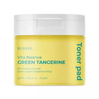 Eunyul Vita Balance Green Tangerine Toner Pad 190ml 70шт