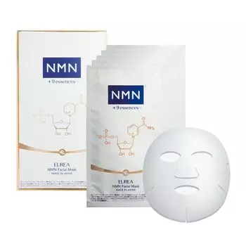EUREA NMN Маска для лица штук NMN10mg High Face Mask Увлажняющая маска для лица Подарочная упаковка Сделано в Японии [Официальный] (5 / Содержит) (Уход за старением)