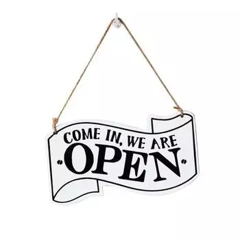 Двусторонний домашний деревянный дом в европейском стиле, дверная табличка, подвесной магазин, кофейный декор красный