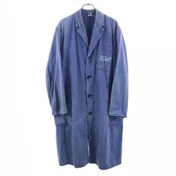 EURO WORK 70s vintage dungarees coat 48 blue Men s Used