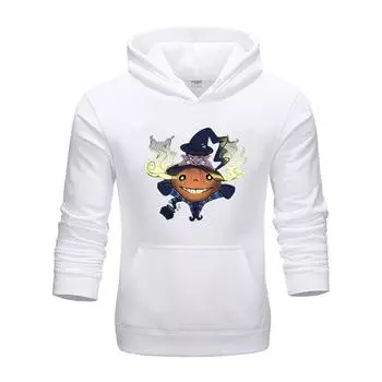 Europe, America, Autumn And Winter New Pumpkin Witch Halloween Long Sleeve Loose Hooded Women S Sweater Hoodie S красный