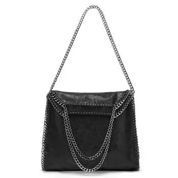 Europe and The United States Fashion Female Bauxia Chain Bag Can Be Folded Large Capacity Commuter Shoulder Bag Handbag чёрный