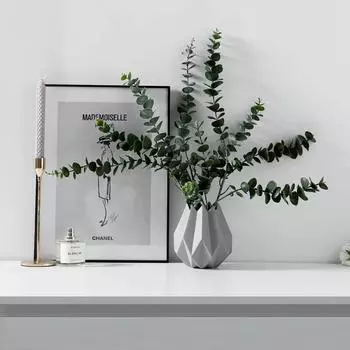 Europe Porcelain Vase Modern Fashion Ceramic Tabletop Origami Flower Vase Room Study Hallway Home Wedding Decoration ZM1104 серый