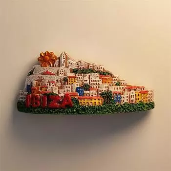 Europe Spain Ibiza 3D Stereoscopic Tourism Souvenirs Resin painting Decoration home Refrigerator magnets