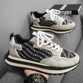 Europe Station Men s Shoes 2024 New Winter Running Non-slip Sneakers Youth Trend Versatile Forrest Gump Dad Shoes 39