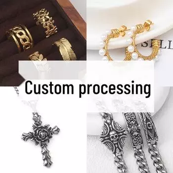 European & American Retro Jewelry: Creative Stainless Steel & Titanium Designs in Earrings, Necklaces, Bracelets & Rings