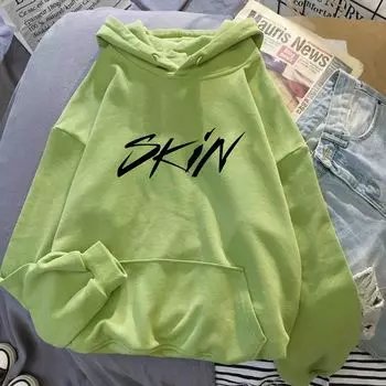 European and American autumn and winter letter printed hoodies sweatshirts for men and women, Korean style trendy casual simple tops for women S