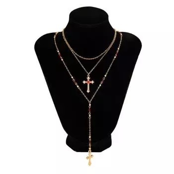 European and American Bohemian Crystal Necklace Female Fringed Neck Chain Long Holiday Style Necklace Niche Jewelry Specification