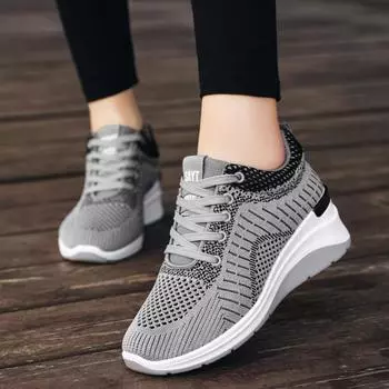 European and American Design Style Single Shoe 2024 New High Rise Thick Sole Breathable Casual Sports Vulcanized Women s Shoes 36