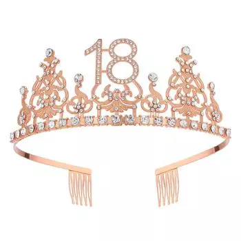 Европейская и американская мода сплав цифровая корона с бриллиантами головной убор 18th Birthday Party жемчужный сплав головной убор