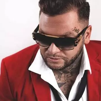 European And American Fashion Sunglasses Transparent Frame Glasses Cross Border Men And Women Retro Square Frame Sunshade Mirror белый