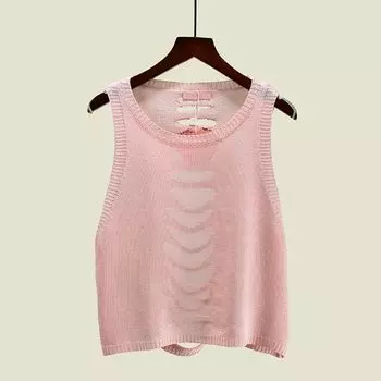 European and American Hollow Sexy Sleeveless Top Camisole