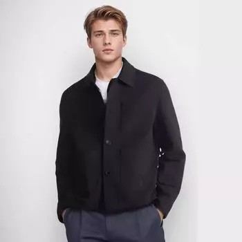 Европейская и американская мужская повседневная модная куртка с лацканами, однотонная рубашка M зелёный