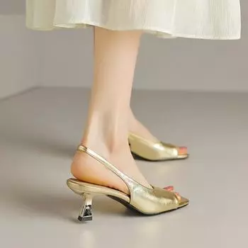 European and American One Line Sandals 2024 Summer New Fashion Square Toe Open Toe Daily Simple and Comfortable Women s Shoes 35