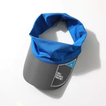 European and American Orders! Only This Batch! COUPLE S Summer Outdoor Sports Topless Hat Running Sweat-Absorbent Quick-Drying Sun Protection Hat Blue Gray Free size head circumference 55-62