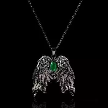 European and American Personality Angel Wing Necklace Hip Hop Street Wing Pendant Men and Women Couple Long Necklace