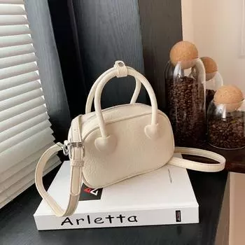 Европейская и американская ретро-сумка 2024 года, простая и модная сумка через плечо из искусственной кожи, простая женская сумка для поездок на работу серебряный