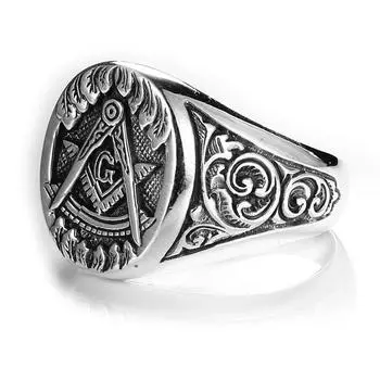 European and American retro domineering ring man, versatile hip-hop punk style food ring Opening Adjustable