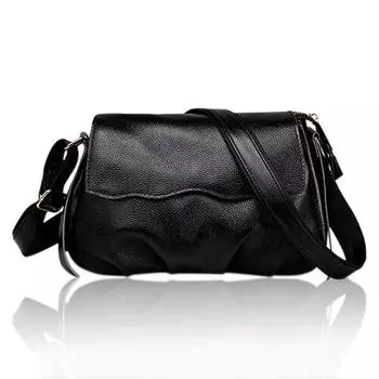 European and American Retro Summer New Korean Crocodile Pattern Genuine Leather Women s Bag One-shoulder Women s Crossbody Flip Bag