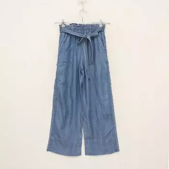 European and American Single Spring Women s Clothes Bud Shaped Waist Lyocell Thin Straight Wide Leg Tencel Pants DD Blue 3X