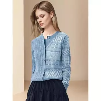 European and American Socialite Stylish Niche Chic Knitted Cardigan Picture Color S