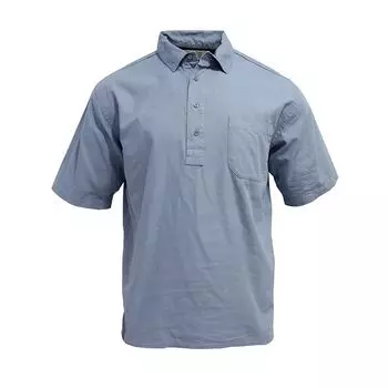 European and American-Style Half-Open Lapel Hong Kong-Style Trendy plus Size Shirt Light Blue XL code (Bust size 128cm)