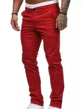 European and American Style Men s Spring Autumn Long Pants Large Size Casual Slim Fit Pants Solid Color Trousers with Pockets S