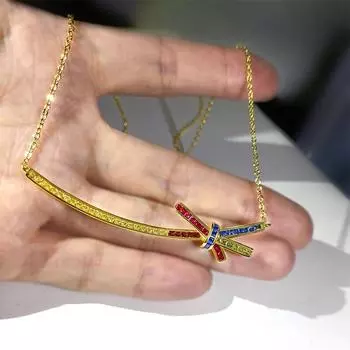 European and American Turquoise Necklace Electroplating Technology Creative Fashion Womens Butterfly Clavicle Chain Set