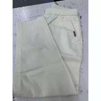 European Goods Thin Loose High Waist Versatile Slimming Cropped Pants Beige White 2XL