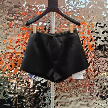 European Station High Waist A- line 24 Spring/Summer New Arrival Casual Pants Black S