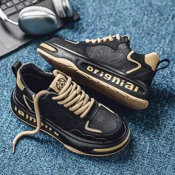 European station men s shoes autumn and winter 2024 new men s casual sports board shoes driving non-slip platform dad trendy shoes 39