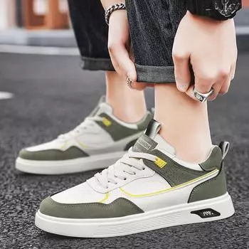 European station men s shoes Harajuku youth with jeans flat shoes personality handsome boys casual white shoes 39 чёрный