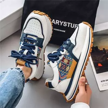 European station men s shoes spring 2025 new cloth sports shoes youth platform personality comfortable casual trendy shoes 39