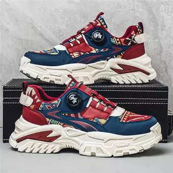 European station men s shoes spring rotating button running sports shoes teen trendy brand fried street dad shoes 39