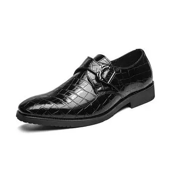 European Station Shoes Plus Size Leather Shoes Fall 2025 Casual Lace-up British Men s Business Formal Thick Sole Heightened Leather Shoes 38