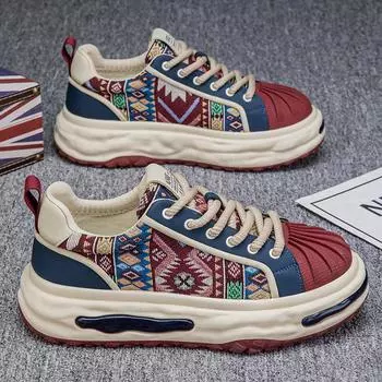 European station skateboard shoes soft-soled casual shoes 2025 spring new breathable canvas trend versatile ins men s shoes 39