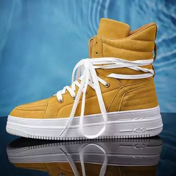 European station straps American high street tooling boots 2025 autumn and winter men s shoes British style high-top sports shoes 39