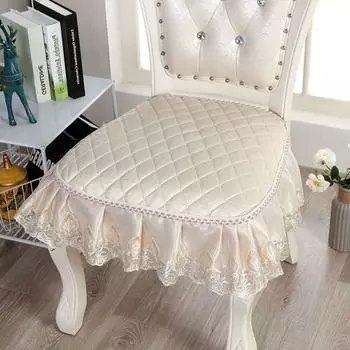 European-Style High-End Dining and Chair Cushion Set Seat Cushion All Year Round Fabric For Home Bench Cushion Seat Cushion Chair Cushion Chair Cover Beautiful beige Ordinary dining chair cushion