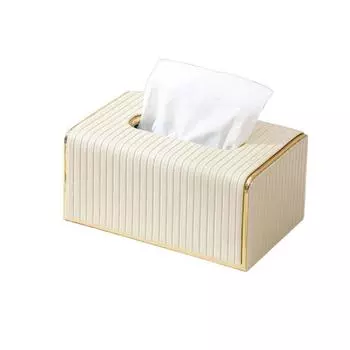 European Style Streak Tissue Box High Quality Paper Storage Container Napkin Holder Dining Table