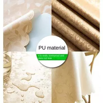 European Style Waterproof Oil Proof Scald Proof and Wash Free Household Round Table Cloth with Thickened Tablecloth 120cm